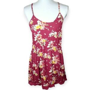 CHLOE K BURGUNDY FLORAL DRESS SZ.S EUC.